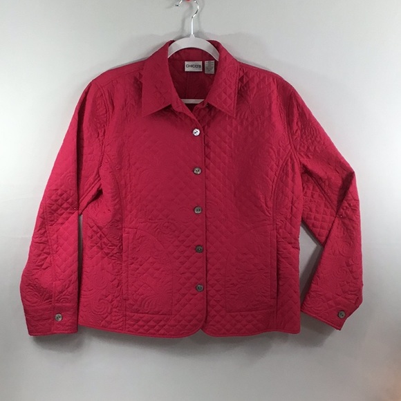 ”CHICO’S LIGHTWEIGHT ROSE QUILTED JACKET” - Picture 2 of 9